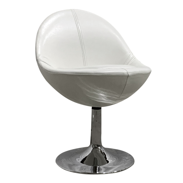 Кресло-яйцо Scoop белое из экокожи 04-040WT в аренду