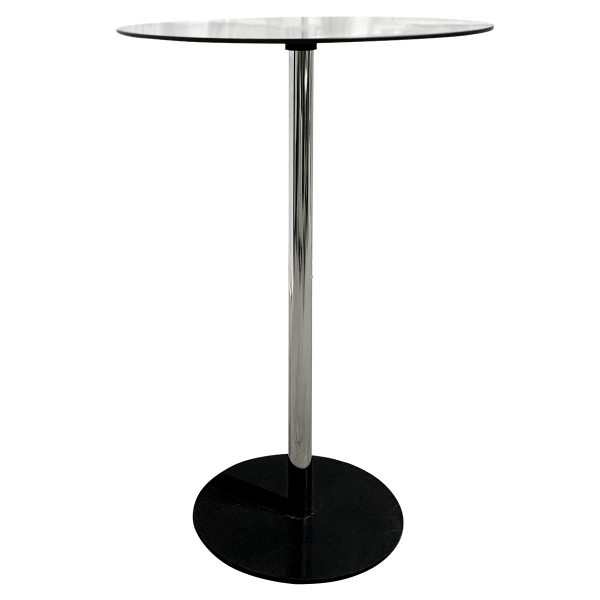 Коктейльный стол стеклянный D70см круглый 02-016 в аренду