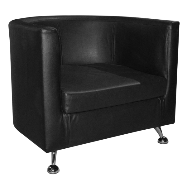 Кресло Комфорт черное из экокожи 04-096BK в аренду