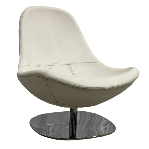 Кресло Tirup кожаное белое 04-102WT в аренду