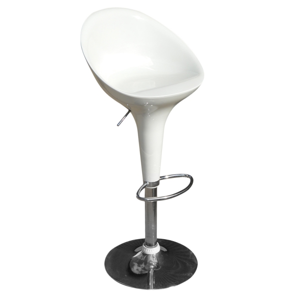 Барный стул Bombo Long белый пластиковый 01-077WT в аренду
