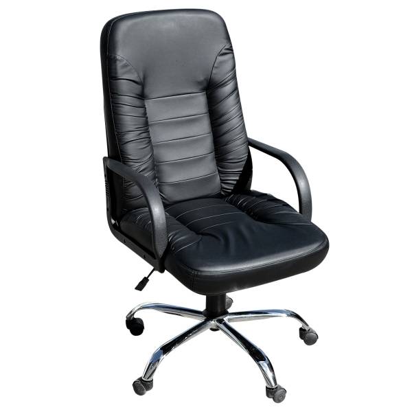 Кресло офисное черное из экокожи 04-006BK в аренду