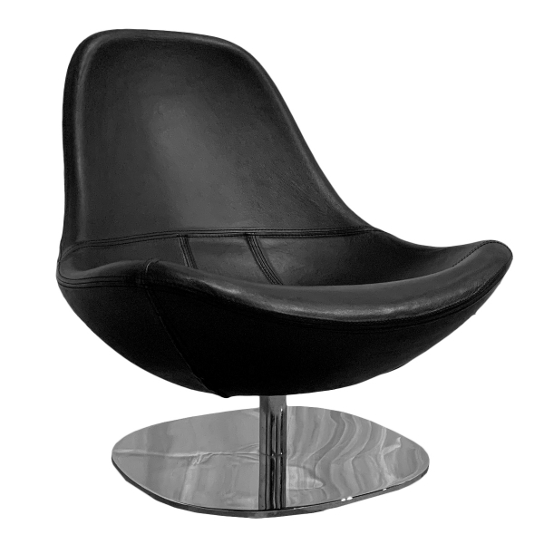 Кресло Tirup кожаное черное 04-102BK в аренду