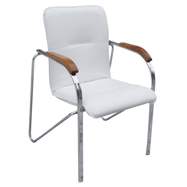 Кресло Samba Самба ярко-белое из экокожи 04-137WT в аренду