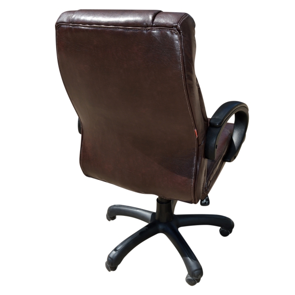 Кресло офисное из натуральной кожи коричневое 04-006BR в аренду. Фото 1