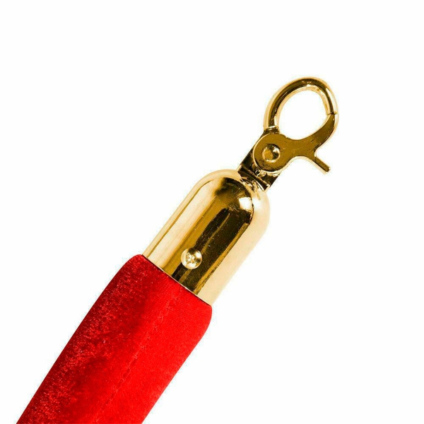 Канат бархатный для стобика ограждения красный с золотом 150см 05-367AU в аренду