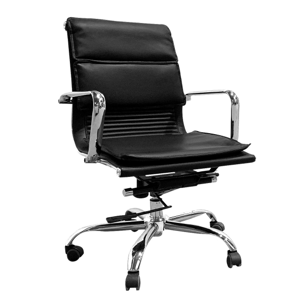 Кресло офисное черное из экокожи 04-085BK в аренду