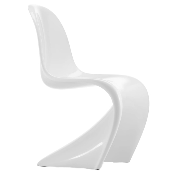 Стул белый глянцевый Panton Chair пластиковый 01-001WG в аренду в Москве. Фото 1
