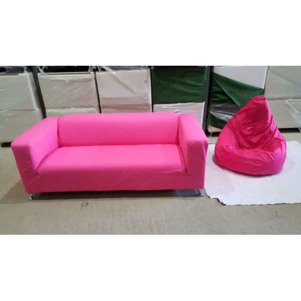 Пуф-кресло-мешок розовый 04-330PN в аренду в Москве. Фото 1